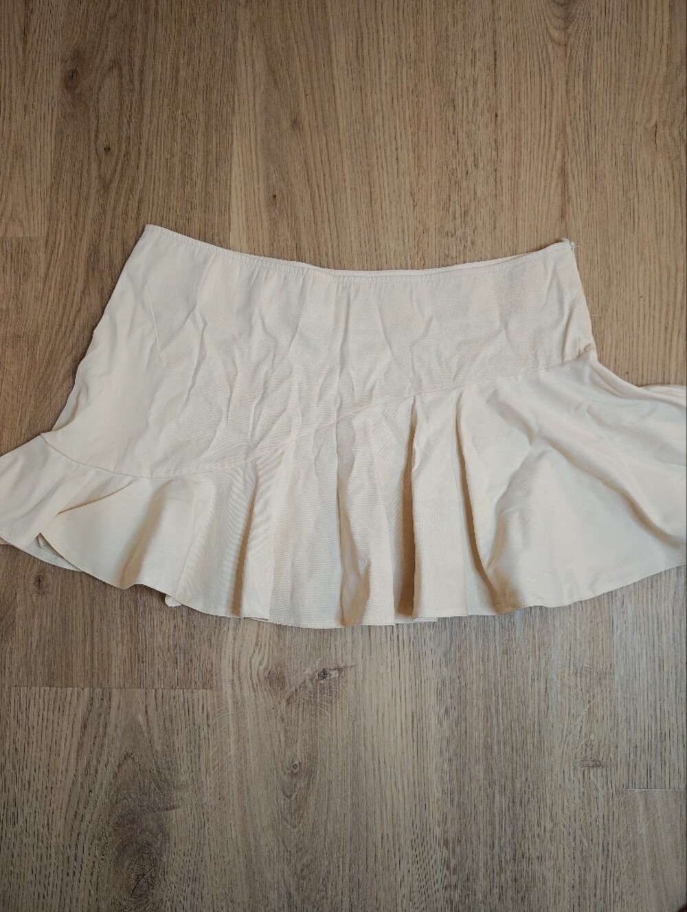 Pretty little things Beige Ruffle Mini Skirt Size 10 Feminine Cottagecore.